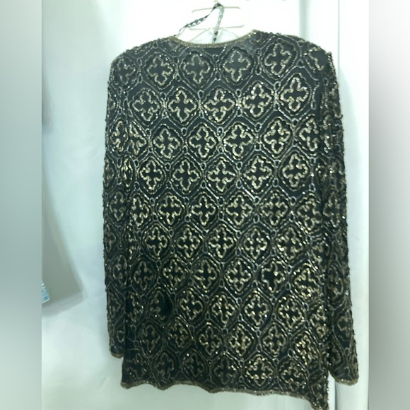 Women's STENAY VINTAGE Handmade Silk Beaded Tunic Jacket NWT - Picture 12 of 14